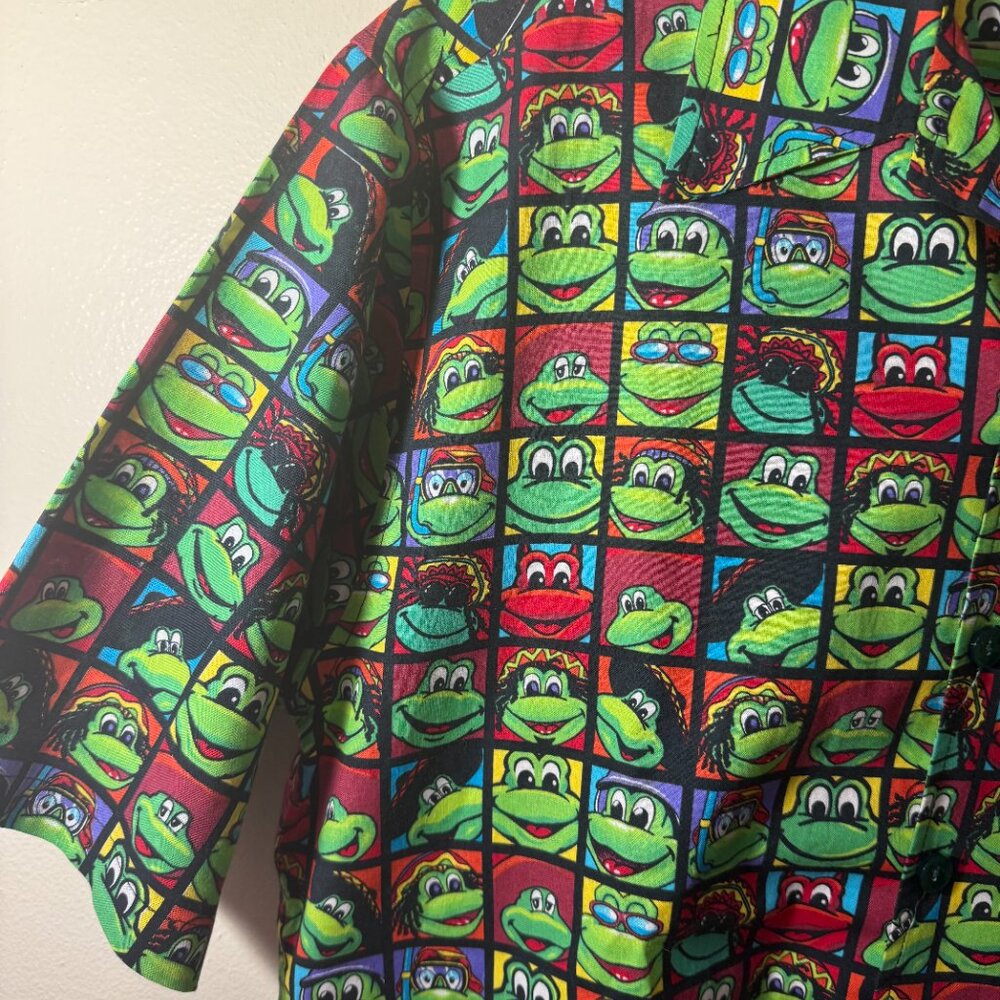 Señor Frog Button Up Shirt Men's Large Frog Print All Over Cotton - Picture 4 of 15